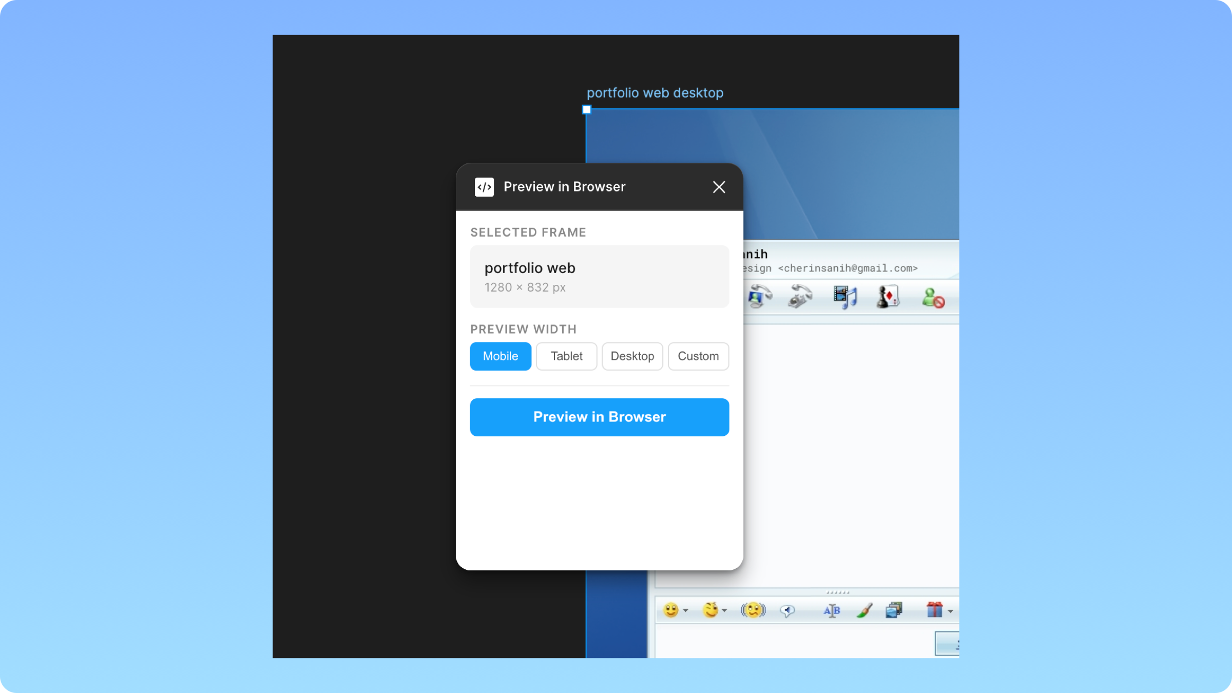 View it in Browser Figma Plugin